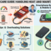 Smartphone overheating while charging on a charger cable, showing battery safety and charging tips.